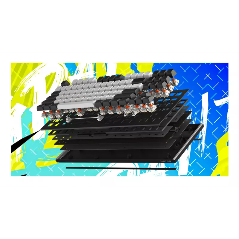 HATOR Gravity TKL Πληκτρολόγιο Gaming USB QWERTY US English Λευκό