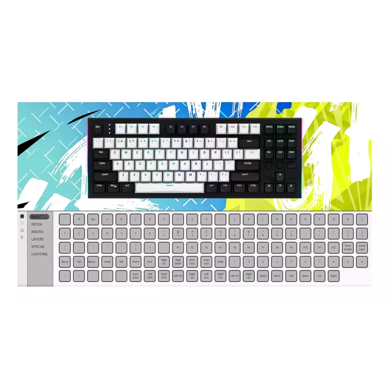HATOR Gravity TKL Πληκτρολόγιο Gaming USB QWERTY US English Λευκό