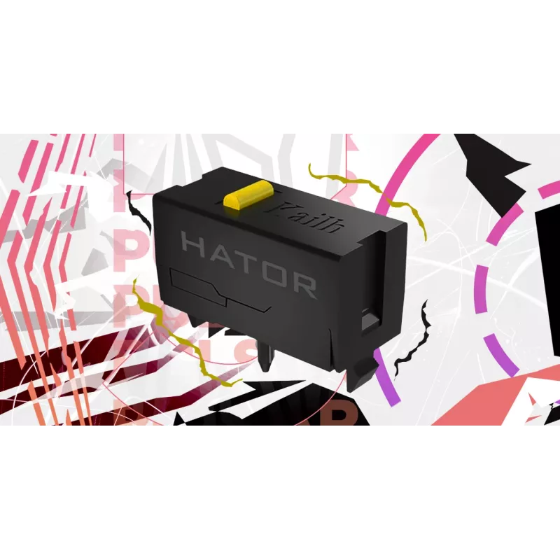 HATOR Pulsar 3, μαύρο – Οπτικό Κίτρινο 100M Switches PixArt PMW 3311 (HTM610)