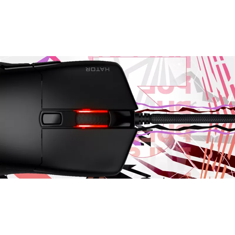 HATOR Pulsar 3, μαύρο – Οπτικό Κίτρινο 100M Switches PixArt PMW 3311 (HTM610)