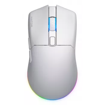 HATOR Pulsar 3 Wireless, λευκό - Οπτικό Κίτρινο 100M Switches PixArt PMW 3311 (HTM631)
