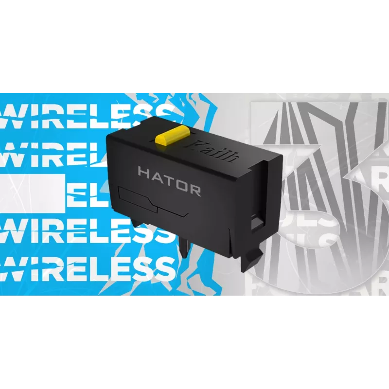 HATOR Pulsar 3 Wireless, λευκό - Οπτικό Κίτρινο 100M Switches PixArt PMW 3311 (HTM631)