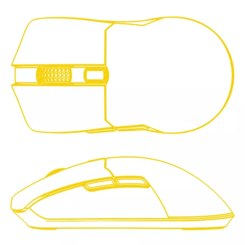 HATOR Pulsar 3 Wireless, λευκό - Οπτικό Κίτρινο 100M Switches PixArt PMW 3311 (HTM631)