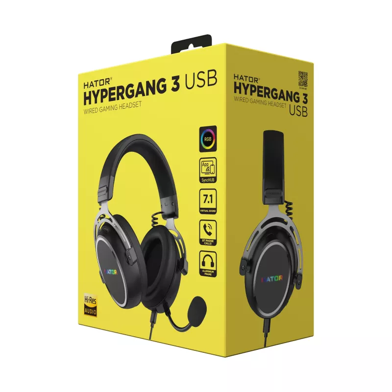 HATOR Hypergang 3 USB Headset Ενσύρματο & Ασύρματο Headband Gaming USB Type-C / USB Type-A Bluetooth Μαύρο