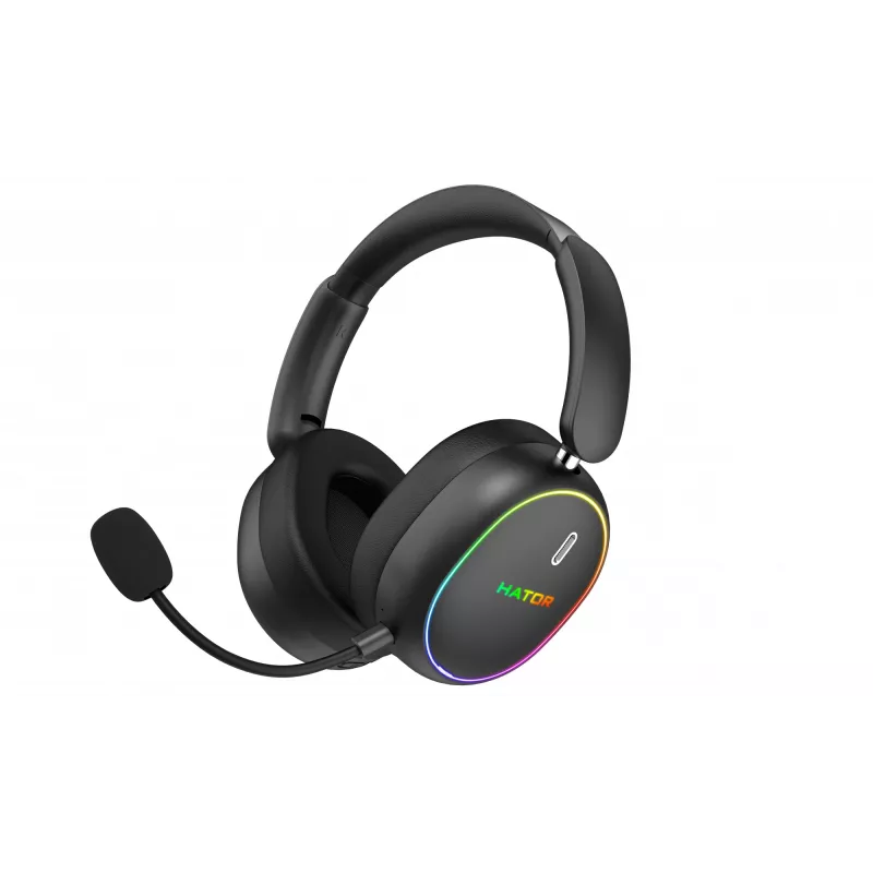 HATOR Phoenix 2 ασύρματο Headset Ενσύρματο & Ασύρματο Head-Band Gaming USB Type-C / USB Type-A Bluetooth Μαύρο