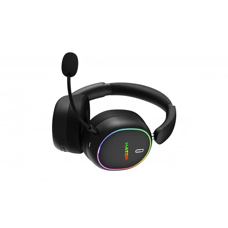 HATOR Phoenix 2 ασύρματο Headset Ενσύρματο & Ασύρματο Head-Band Gaming USB Type-C / USB Type-A Bluetooth Μαύρο
