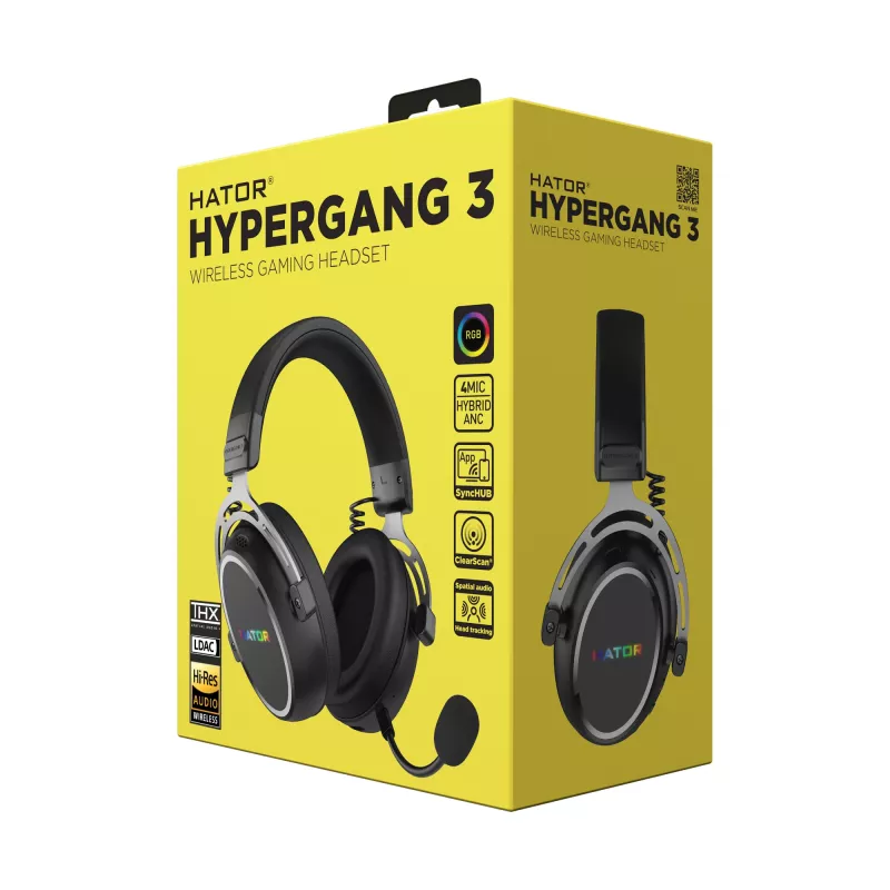HATOR Hypergang 3 ασύρματο Headset Head-band Gaming USB Type-C / USB Type-A Bluetooth Μαύρο
