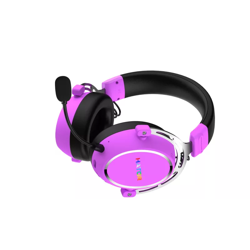 HATOR Hypergang 3 ασύρματο Headset Head-band Gaming USB Type-C / USB Type-A Bluetooth Βιολετί