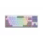 HATOR Rockfall 3 TKL Wireless, λευκό, QMK/VIA, OMA-Profil λευκά-μαύρα keycaps Πληκτρολόγιο – γραμμικοί μηχανικοί hotswap διακόπτες – US – ANSI-Layout