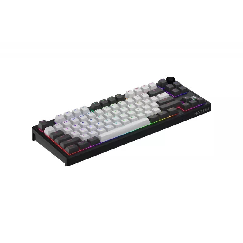 HATOR Skyfall Pro Wireless 80 Πληκτρολόγιο Gaming USB + RF Wireless + Bluetooth QWERTY US English Μαύρο, Γκρι