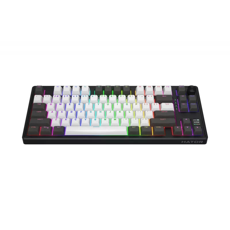 HATOR Skyfall Pro Wireless 80 Πληκτρολόγιο Gaming USB + RF Wireless + Bluetooth QWERTY US English Μαύρο, Γκρι