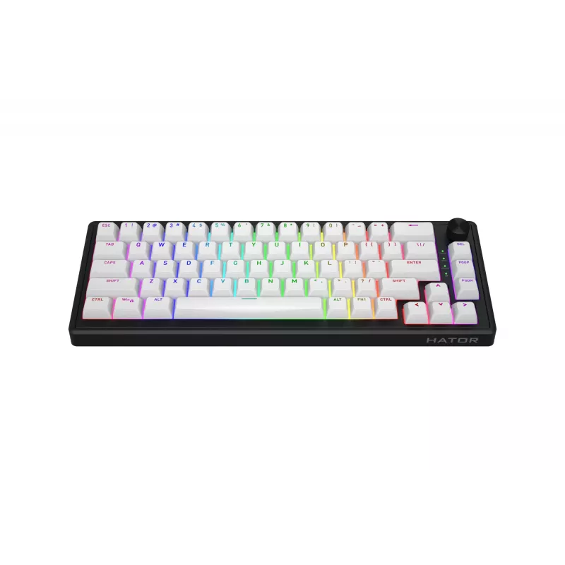 HATOR Skyfall Wireless 65 Πληκτρολόγιο Gaming USB + RF Wireless + Bluetooth QWERTY US English Μαύρο, Λευκό