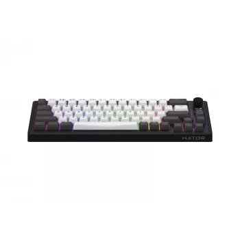 HATOR Skyfall Pro Wireless 65 Πληκτρολόγιο Gaming USB + RF Wireless + Bluetooth QWERTY US English Μαύρο, Γκρι