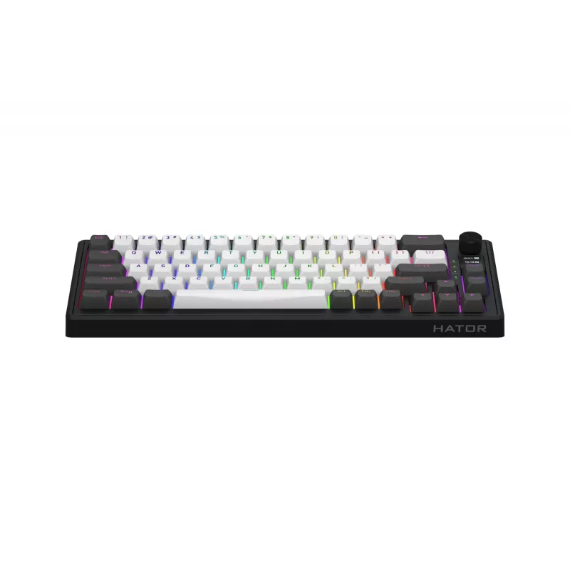 HATOR Skyfall Pro Wireless 65 Πληκτρολόγιο Gaming USB + RF Wireless + Bluetooth QWERTY US English Μαύρο, Γκρι