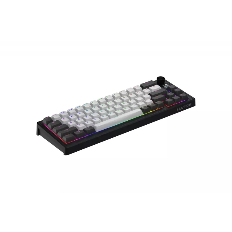 HATOR Skyfall Pro Wireless 65 Πληκτρολόγιο Gaming USB + RF Wireless + Bluetooth QWERTY US English Μαύρο, Γκρι