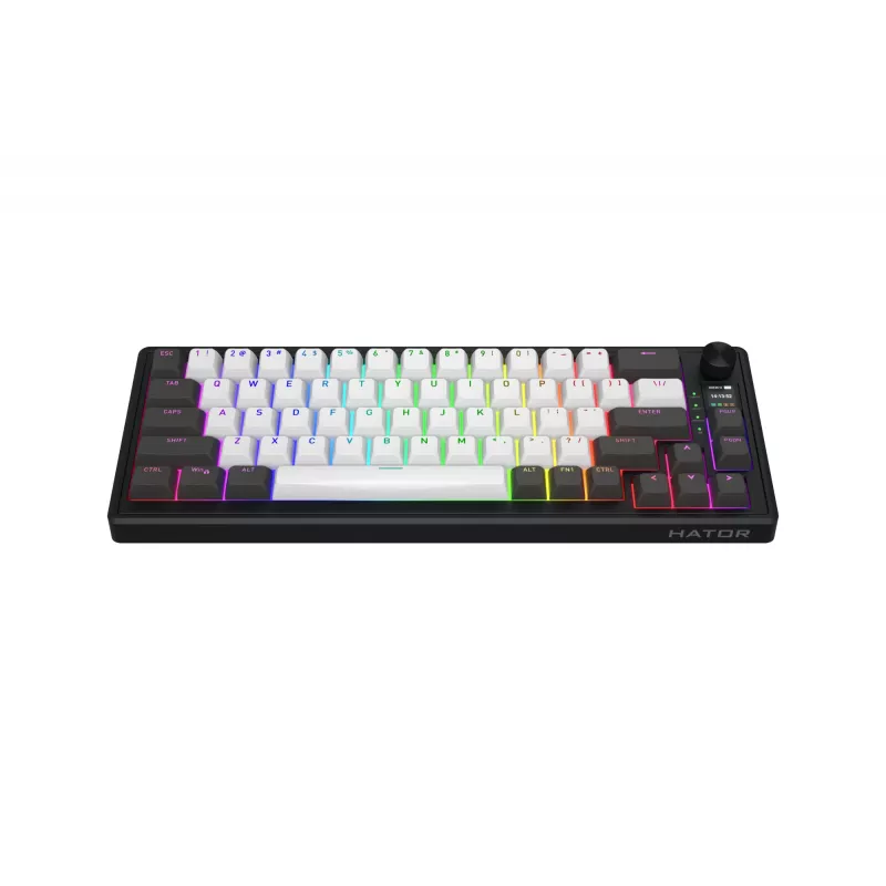 HATOR Skyfall Pro Wireless 65 Πληκτρολόγιο Gaming USB + RF Wireless + Bluetooth QWERTY US English Μαύρο, Γκρι