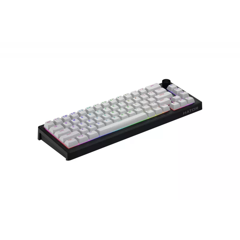 HATOR Skyfall 65 MAG ULTRA 8K Πληκτρολόγιο Gaming USB QWERTY US-Αγγλικά Μαύρο, Λευκό