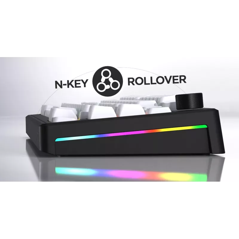 HATOR Skyfall 65 MAG ULTRA 8K Πληκτρολόγιο Gaming USB QWERTY US-Αγγλικά Μαύρο, Λευκό