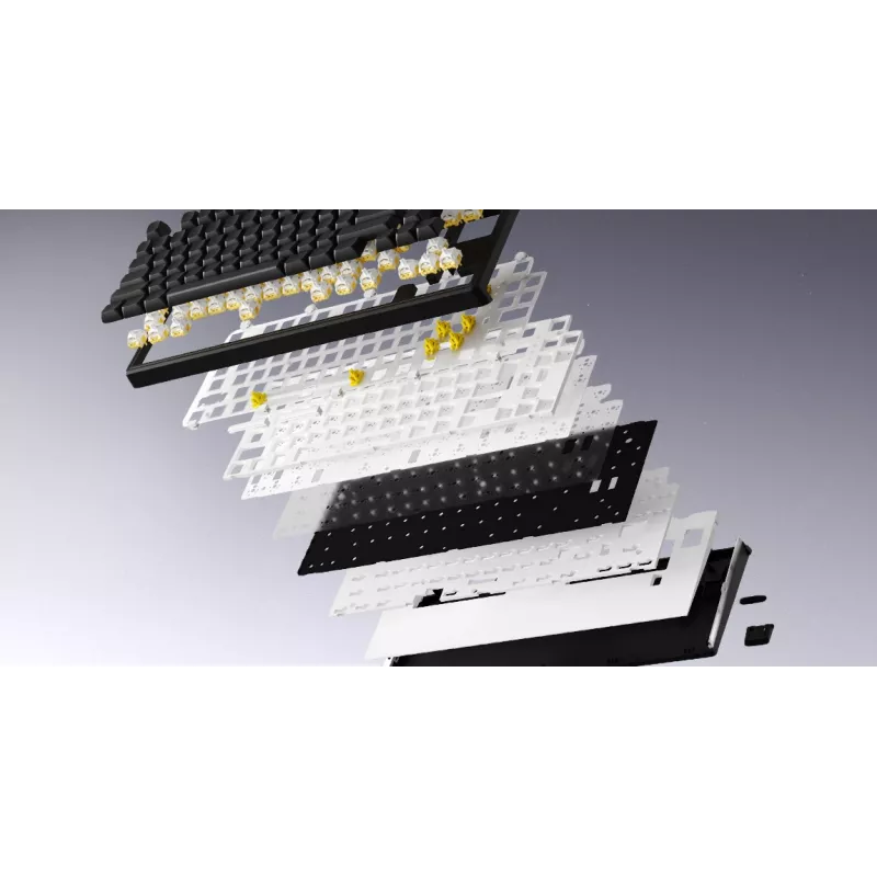 HATOR Skyfall Wireless 100 πληκτρολόγιο Gaming USB + RF Wireless + Bluetooth QWERTY US English μαύρο, λευκό