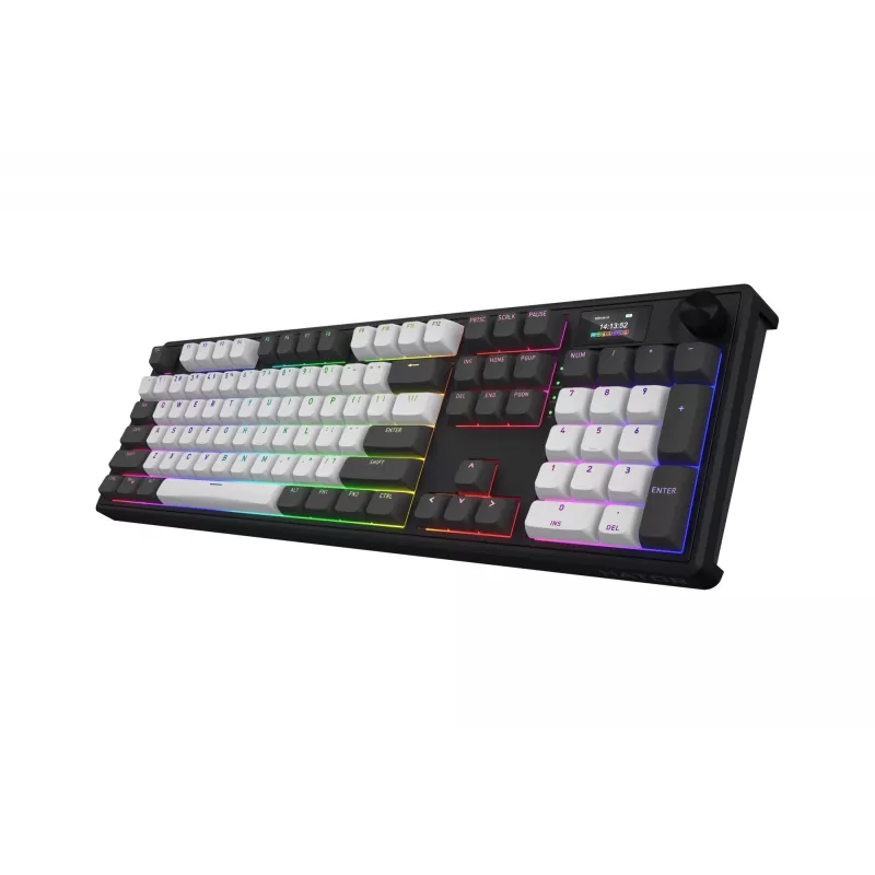 HATOR Skyfall Pro Wireless 100 πληκτρολόγιο Gaming USB + RF Wireless + Bluetooth QWERTY US English μαύρο, γκρι