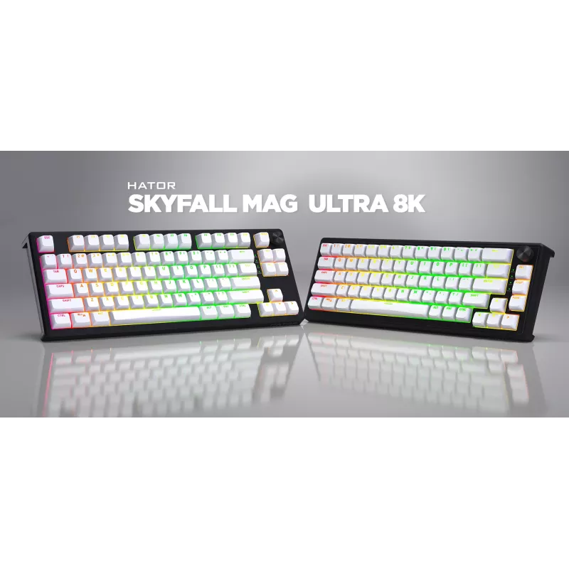 HATOR Skyfall 80 MAG ULTRA 8K πληκτρολόγιο Gaming USB QWERTY US-Αγγλικά μαύρο, λευκό