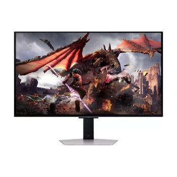 Samsung G80SD Οθόνη υπολογιστή 81,3 cm (32 ίντσες) 3840 x 2160 Pixel 4K Ultra HD OLED Ασημί