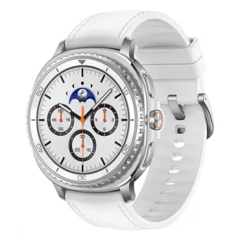 Samsung SM-L505FZWAEUB Smartwatch / Αθλητικό ρολόι 3,3 cm (1,3 ίντσες) AMOLED 46 mm Ψηφιακό 438 x 438 Pixel Οθόνη αφής 4G Ασημί WLAN GPS (Δορυφορικό)