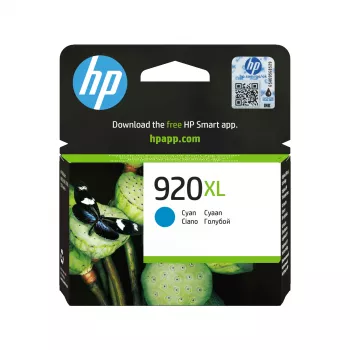 HP 920XL High Yield Cyan Γνήσιο μελανοδοχείο εκτυπωτή, Cyan, 1 τεμ., 700 σελίδες