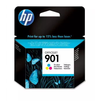 HP 901 Tri-color Γνήσιο μελανοδοχείο, Τυπική απόδοση, Cyan, Magenta, Κίτρινο, Μελάνι με βάση βαφής, 9 ml, 1 τεμ., 360 σελίδες