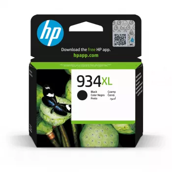 HP 934XL High Yield μαύρο γνήσιο μελανοδοχείο, μαύρο, 1 τεμ., 1000 σελίδες