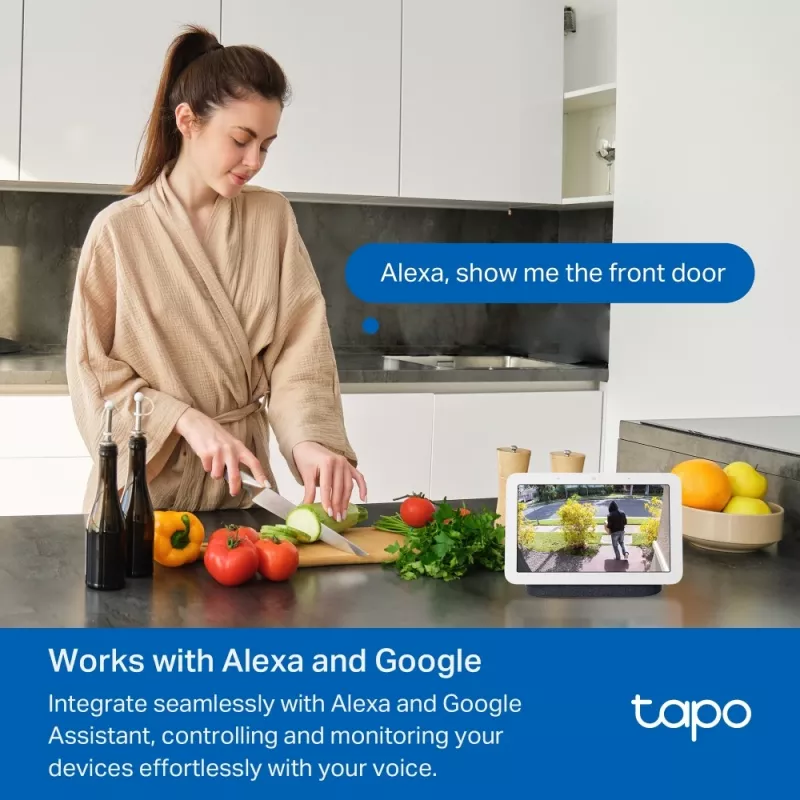Βιντεοθυροτηλέφωνο TP-Link Tapo D210 3 MP μαύρο λευκό