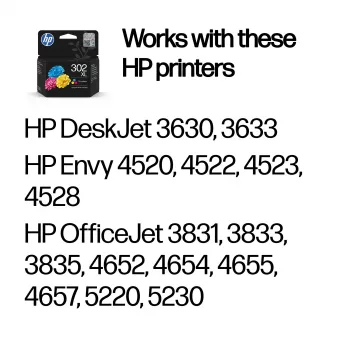 HP 302XL High Yield Tri-Color γνήσιο μελανοδοχείο, κυανό, ματζέντα, κίτρινο, 1 τεμ., 300 σελίδες