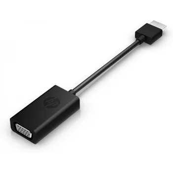 HP προσαρμογέας καλωδίου HDMI σε VGA, VGA (D-Sub), HDMI Type-A (Standard), βύσμα αρσενικό, υποδοχή θηλυκή, μαύρο, Κίνα