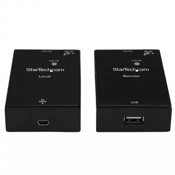 StarTech.com Επεκτατής USB 2.0 μέσω Καλωδίου Cat5e/Cat6 (RJ45) – Έως 50 m – Κιτ Προσαρμογέα Επεκτατή Θύρας USB Υψηλής Ταχύτητας – Με Τροφοδοσία – Επεκτατής USB μέσω Καλωδίου Ethernet – 480 Mbit/s – Μέταλλο
