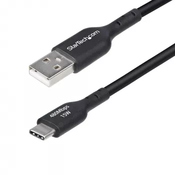 StarTech.com Καλώδιο Φόρτισης USB-A σε USB-C 3m, Φόρτιση & Συγχρονισμός, 3A, USB 2.0, Επένδυση TPE – Μαύρο Καλώδιο Φόρτισης USB