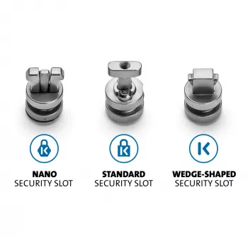 Kensington ClickSafe Universal Slots Security Anchors Kit, Άγκυρα, Ανοξείδωτο Χάλυβας, 3 τεμ., 31 g, 115 mm, 85 mm