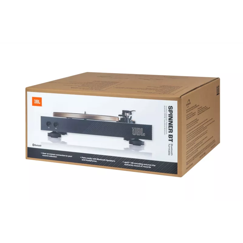 JBL Spinner BT πικάπ με ιμάντα μαύρο, χρυσό