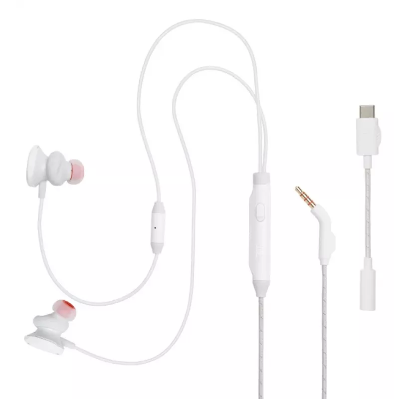 JBL Quantum 50C Ακουστικά Ενσύρματα In-Ear Gaming Λευκό