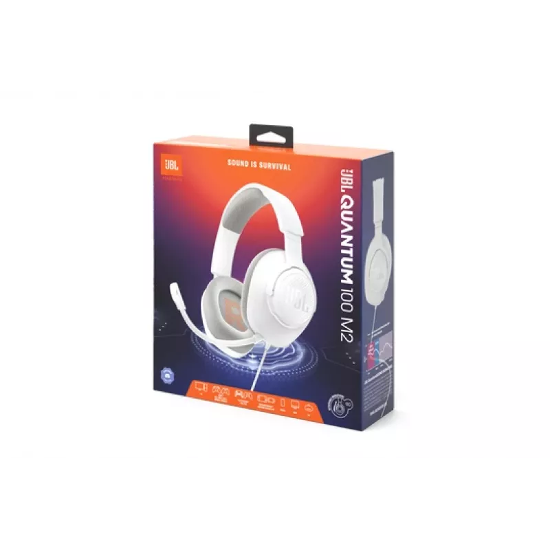 JBL Quantum 100M2 Ακουστικά Ενσύρματα Headband Gaming Λευκό