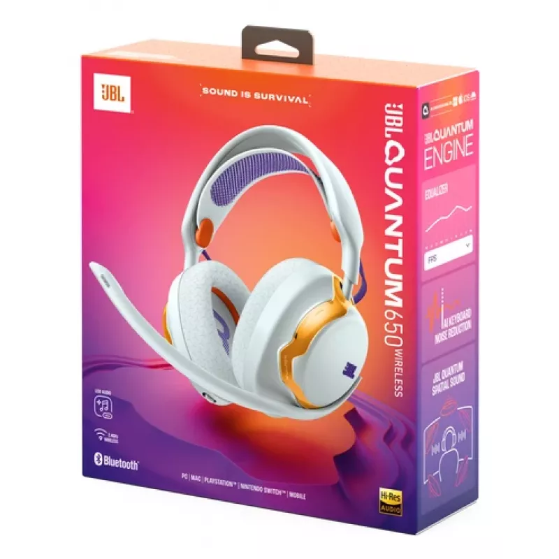 JBL Quantum 650 Headset Ασύρματο Headband Gaming USB Type-C Bluetooth Τιρκουάζ