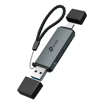 Αναγνώστης καρτών TP‑LINK UA430D USB 3.1 — Υποστήριξη MicroSD/SD, 200 Mbit/s, Μαύρο, 75×22,9×9,3 mm