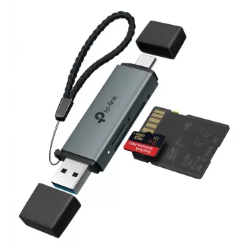 Αναγνώστης καρτών TP‑LINK UA430D USB 3.1 — Υποστήριξη MicroSD/SD, 200 Mbit/s, Μαύρο, 75×22,9×9,3 mm