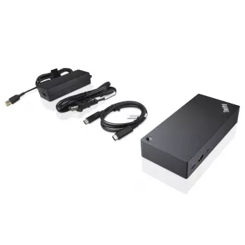 Lenovo 40A90090IT Σταθμός σύνδεσης φορητού υπολογιστή/Port replicator Ενσύρματο USB 3.2 Gen 1 (3.1 Gen 1) Type-C Μαύρο