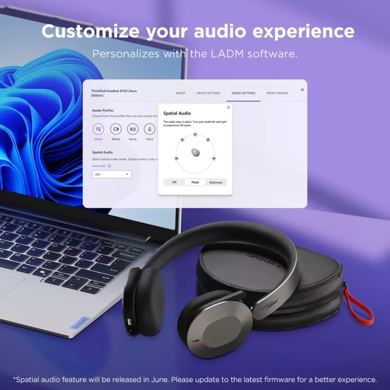 Lenovo 4XD1T60925 Ακουστικά/Headset Ασύρματα Head-band Γραφείο/Callcenter USB Type-C Bluetooth Γκρι