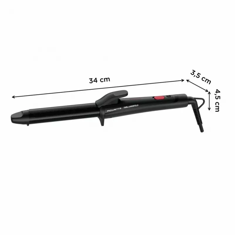Rowenta X KARL LAGERFELD CF321L Ψαλίδι μπούκλας Θερμό Μαύρο, Κόκκινο 47 W 1,8 m