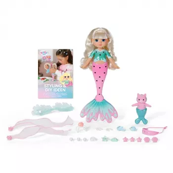 BABY born @ Glam Up Sparkle, Κούκλα μωρού, θηλυκό, από 4 ετών, Αγόρι/Κορίτσι, 430 mm, Πολύχρωμο
