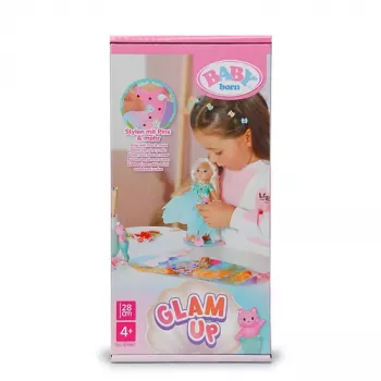 BABY born @ Glam Up Sparkle, Κούκλα μωρού, θηλυκό, από 4 ετών, Αγόρι/Κορίτσι, 430 mm, Πολύχρωμο