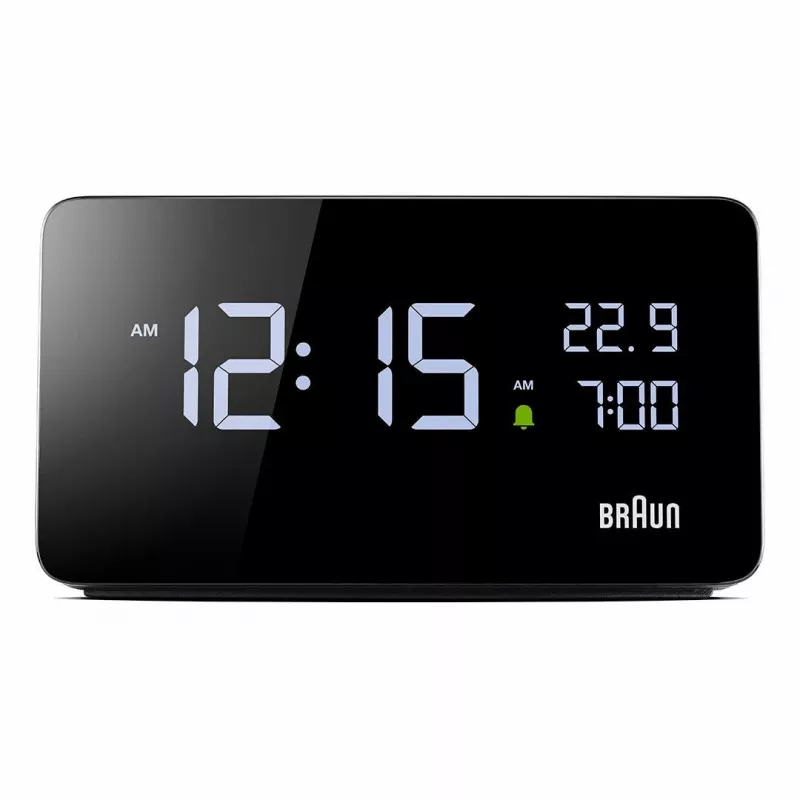 Braun BC20BEU Επιτοίχιο/επιτραπέζιο ρολόι Ψηφιακό ρολόι Ορθογώνιο Μαύρο