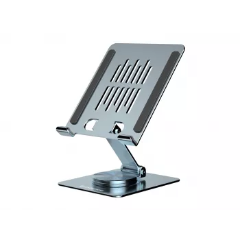 Βάση tablet multimedia CONCEPTRONIC THANA09G — πτυσσόμενη περιστρεφόμενη βάση, βάση περιστροφής 360°, ρυθμιζόμενου ύψους, γκρι, 150×110×40 mm