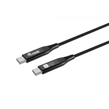 Καλώδιο Equip USB 4 Ultra λεπτό C σε C, 1,2 m, PD240W, 4K/60Hz, 40 Gbps, μαύρο